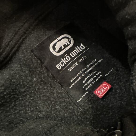 Vintage ECKO Unltd Red Hoodie Sweatshirt Size XXL Y2K Street Graphic - Picture 3 of 4